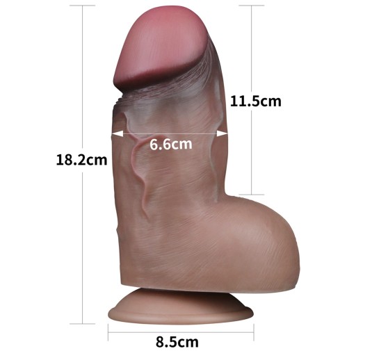 Grube dildo żylaste realistyczne obwód 21,5cm